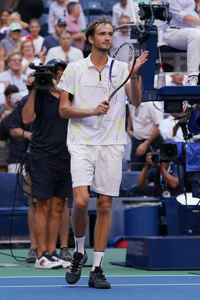 Nueva York Septiembre 2019 Tenista Profesional Daniil Medvedev Rusia Celebra — Foto de Stock