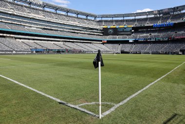 East Rutherford, Nj - 25 Temmuz 2019: Metlife Stadyumu, Real Madrid ile Atletico de Madrid arasındaki futbol maçına hazır. 