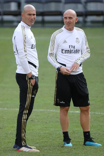 Oriente Rutherford Luglio 2019 Manager Del Real Madrid Zinedine Zidane — Foto Stock