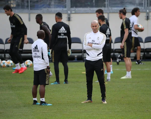 Oriente Rutherford Luglio 2019 Manager Del Real Madrid Zinedine Zidane — Foto Stock