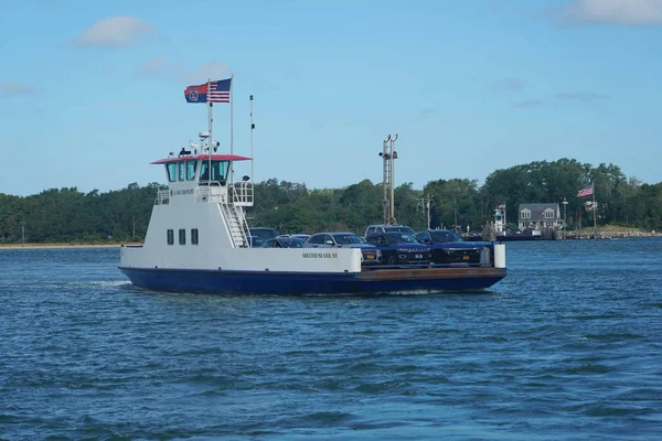 Shelter Island New York Září 2019 Loď South Ferry Company — Stock fotografie