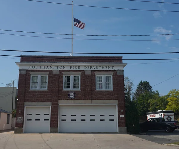 纽约南安普敦 2019年9月30日 长岛南安普敦村南安普敦消防部门 南安普敦是长岛汉普顿的一个高档村庄 — 图库照片