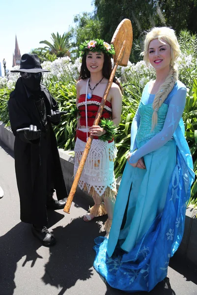 Melbourne Austrália Janeiro 2019 Membros Grupo Traje Melbourne Participam Desfile — Fotografia de Stock