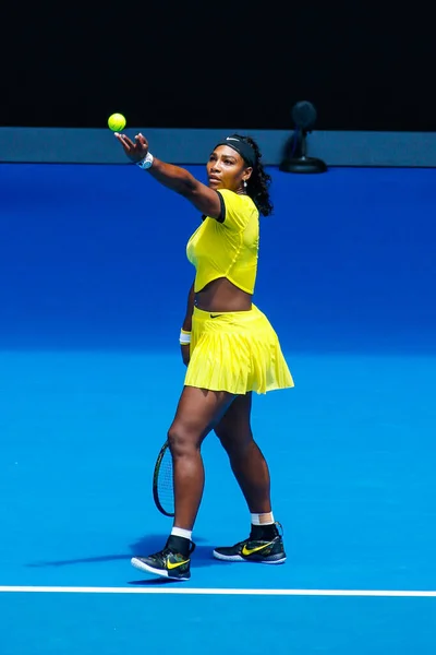 Melbourne Australia Enero 2016 Veintiún Veces Campeona Grand Slam Serena — Foto de Stock