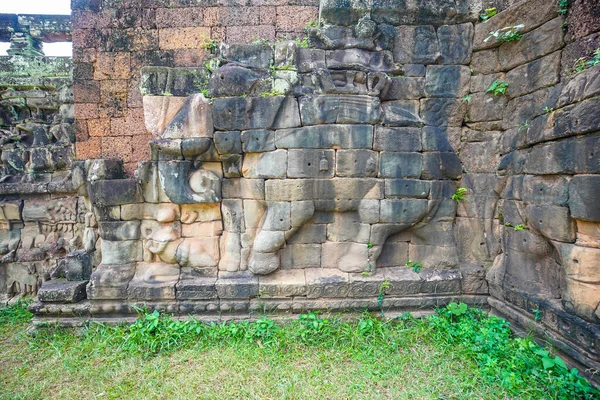 Terrace Elephants Royal Square Angkor Thom Cambodia — Stock Photo, Image