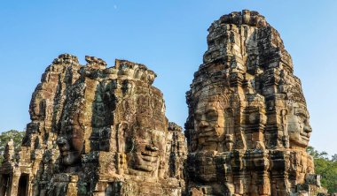 Bayon 'un ünlü yüzleri, Kamboçya' nın Angkor Thom 'daki en önemli tapınağı.