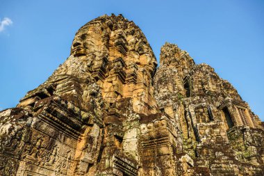 Bayon 'un ünlü yüzleri, Kamboçya' nın Angkor Thom 'daki en önemli tapınağı.