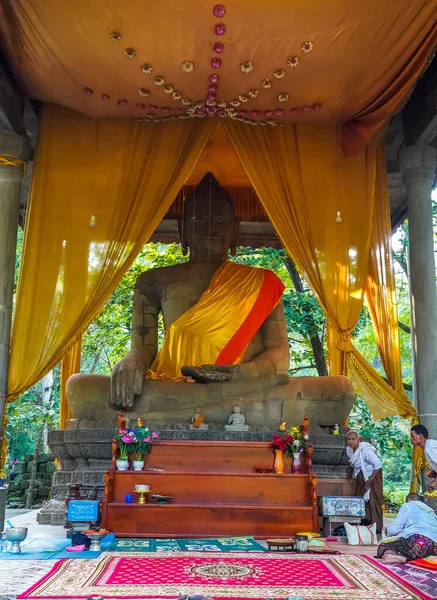 Statue Bayon Der Bemerkenswerteste Tempel Angkor Thom Kambodscha — Stockfoto