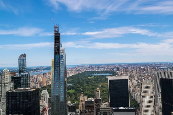 Vista Aérea Central Park Midtown Manhattan — Foto de Stock