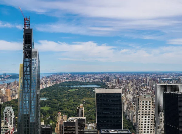 Αεροφωτογραφία Του Central Park Και Του Midtown Manhattan — Φωτογραφία Αρχείου