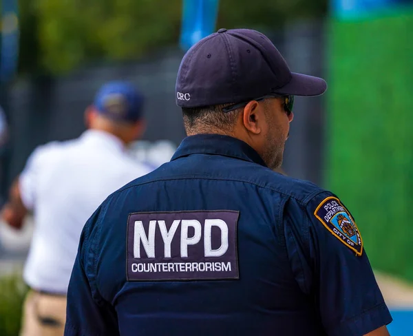 New York Srpna 2019 Nypd Protiteroristická Policie Zajišťuje Bezpečnost New — Stock fotografie