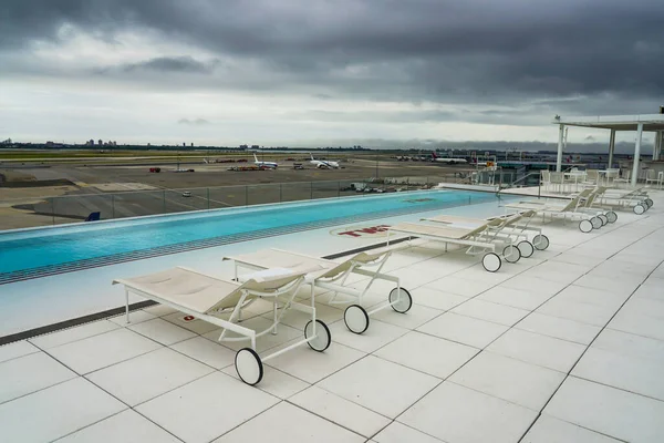 New York Juni 2020 Observation Desk Och Takpool Twa Hotel — Stockfoto