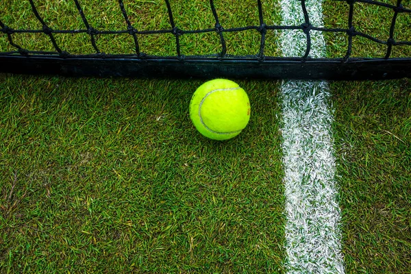Tennisboll Gräs Tennisbana — Stockfoto