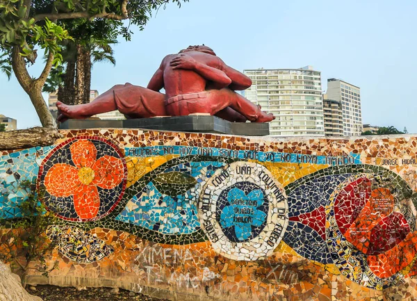 Beso Beso Escultura Parque Del Amor Por Océano Pacífico Distrito — Foto de Stock