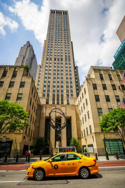 New York City Luglio 2020 Statua Atlas Lee Lawrie Con — Foto Stock