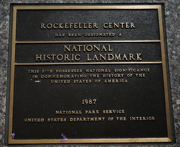 New York City July 2020 Rockefeller Center Designated National Historic — Stock Photo, Image