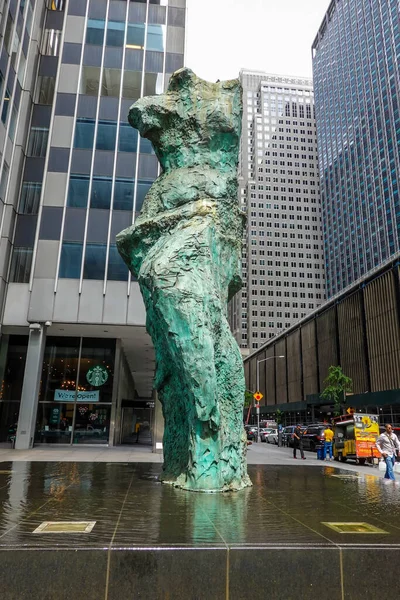 New York Juillet 2020 Sculpture Looking Avenue Une Version Jim — Photo