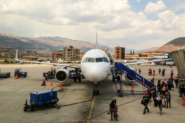 Cusco Peru Сентября 2016 Года Самолет Latam Airlines Международном Аэропорту — стоковое фото