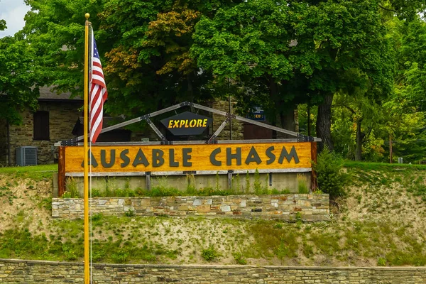 Ausable Chasm New York Sierpnia 2020 Ausable Przepaść Północnej Części — Zdjęcie stockowe