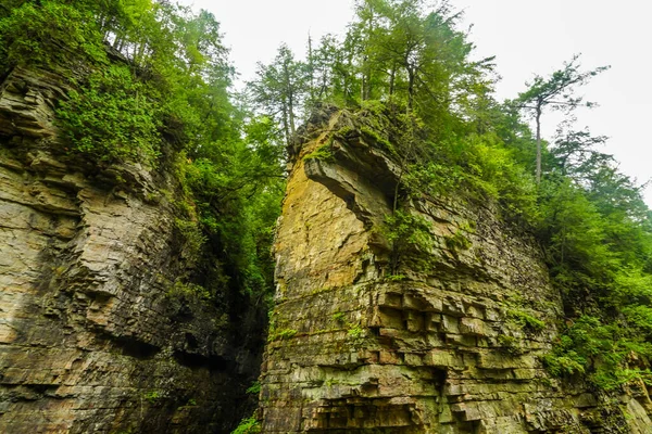 Ausable Chasm Upstate New York Gorge Two Miles Long Tourist — Stock Photo, Image