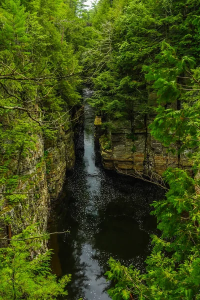 Ausable Chasm Upstate New York Gorge Two Miles Long Tourist — Stock Photo, Image