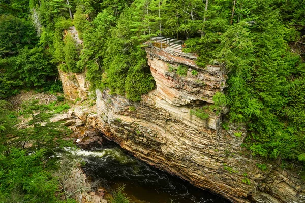 Ausable Chasm Upstate New York Gorge Two Miles Long Tourist — Stock Photo, Image