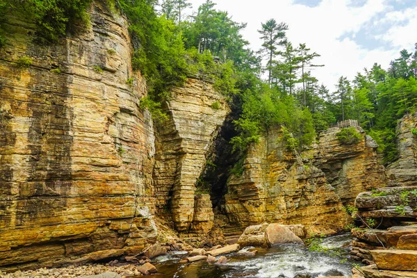 Elephant Head Sandstone Rock Formation Ausable Chasm Upstate New York — Stock Photo, Image