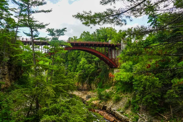 Bridge Ausable Chasm Upstate New York Gorge Two Miles Long — Stock Photo, Image