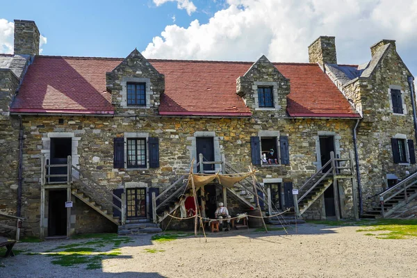 Förvaringsrum Och Pudermagasin Det Historiska Fort Ticonderoga Norra New York — Stockfoto