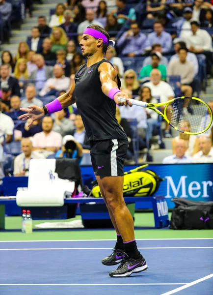 Nova Iorque Agosto 2019 Campeão Grand Slam Rafael Nadal Espanha — Fotografia de Stock