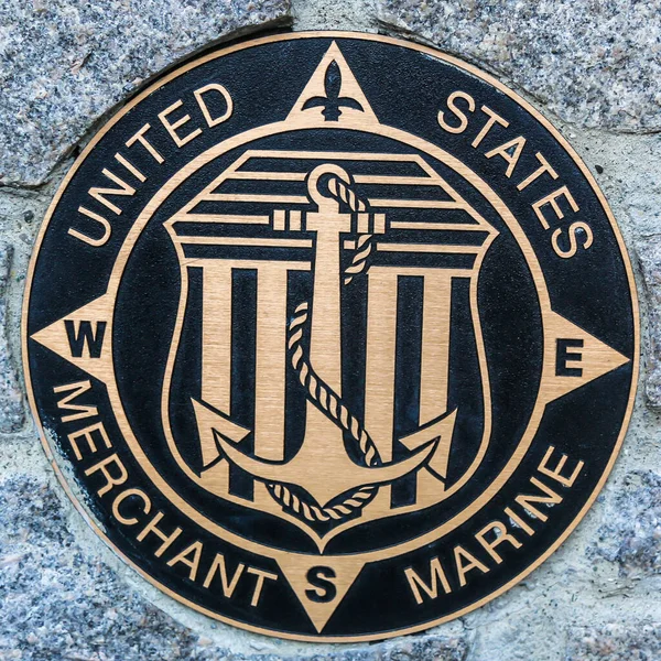 Bar Harbor Maine July 2017 United States Merchant Marine Logo — Stock Photo, Image