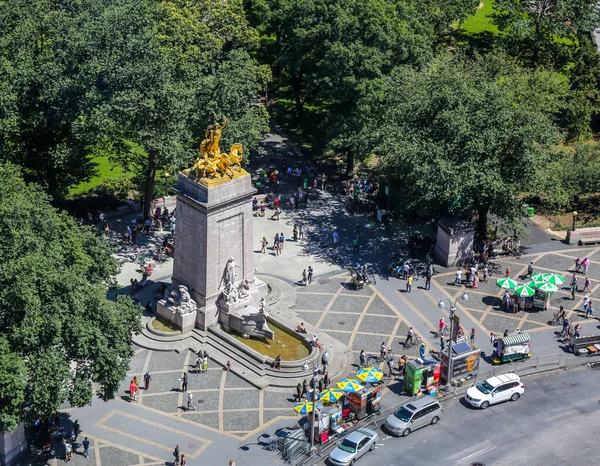 New York Června 2017 Letecký Pohled Památník Uss Maine Postavený — Stock fotografie