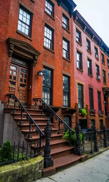 Brooklyn New York Juli 2020 Historischer Brownstone District Viertel Fort — Stockfoto