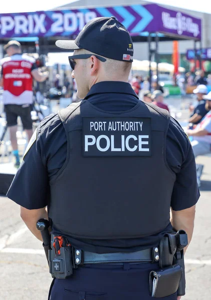 Brooklyn New York Června 2019 Policista Protiteroristické Jednotky Přístavního Úřadu — Stock fotografie