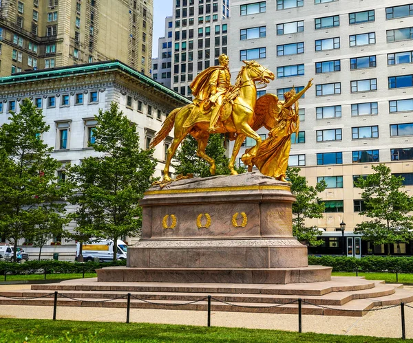 Нью Йорк Июля 2020 Года Памятник Генералу Шерману Манхэттене — стоковое фото