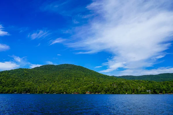 Belo Lago Plácido Nova York Estados Adirondack Montanhas — Fotografia de Stock