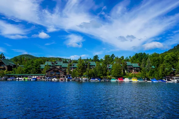 Lake Placid New York August 2020 Luxus Bootshaus Lake Placid — Stockfoto