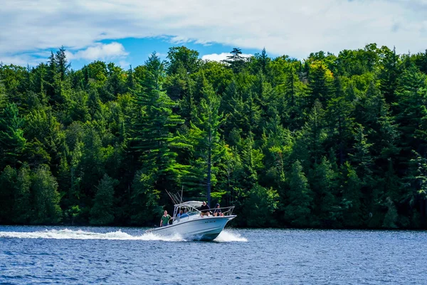 Lake Placid New York August 2020 Boaters Enjoy Summer Day — Stock Photo, Image