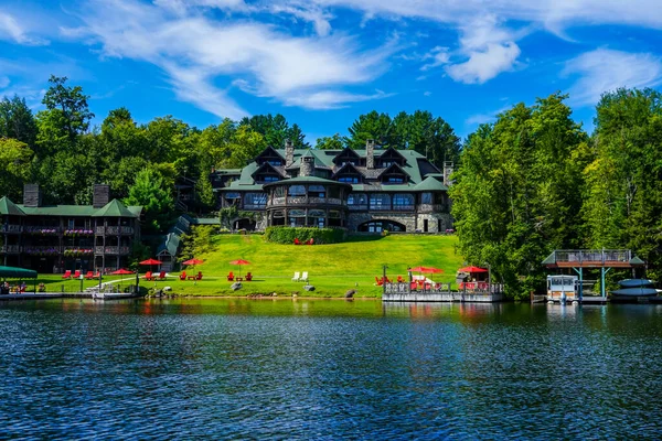 York August 2020 Díjnyertes Lake Placid Lodge Egyetlen Hotel Közvetlenül — Stock Fotó