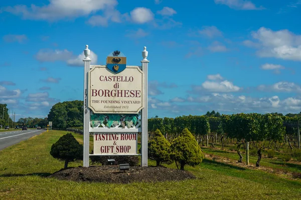 Cutchogue New York October 2019 Castello Borghese Vineyard Winery Long — Stock Photo, Image