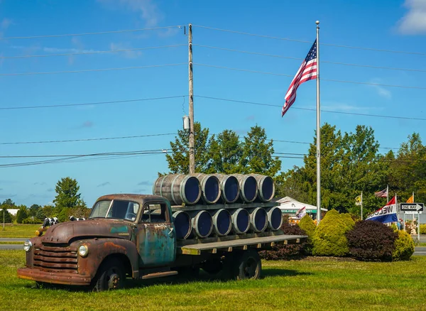 Cutchogue New York Październik 2019 Castello Borghese Vineyard Winery Long — Zdjęcie stockowe