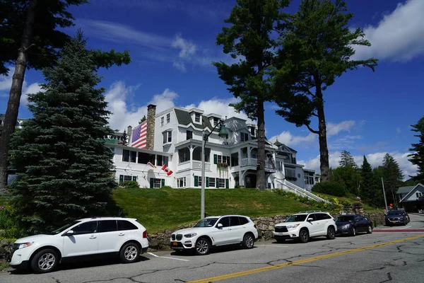 Lake Placid New York August 2020 Mirror Lake Inn Lake — Stock Photo, Image