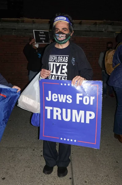 Brooklyn New York Οκτωβριου 2020 Μέλη Της Ορθόδοξης Εβραϊκής Κοινότητας — Φωτογραφία Αρχείου