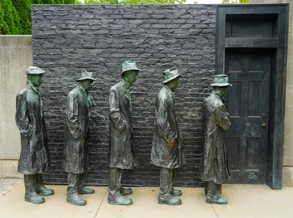 Hamilton New Jersey October 2020 Depression Bread Line Artist George — Stock Photo, Image