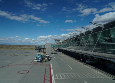 EL CALAFATE, ARGENTINA - 5 Şubat 2020: El Calafate, Arjantin 'deki Comandante Armando Tola Uluslararası Havaalanı