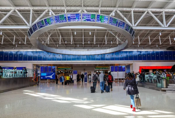 Nova Iorque Março 2019 Vista Interior Jetblue Terminal Aeroporto Internacional — Fotografia de Stock