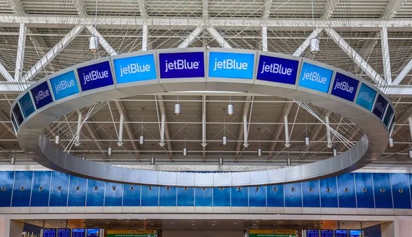 Нью Йорк Марта 2019 Года Внутренний Вид Терминала Jetblue Международном — стоковое фото