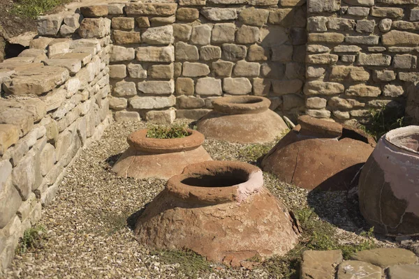 Excavación Civilización Los Antiguos Griegos Bodega Antigua Fortaleza Byala Bodegas — Foto de Stock