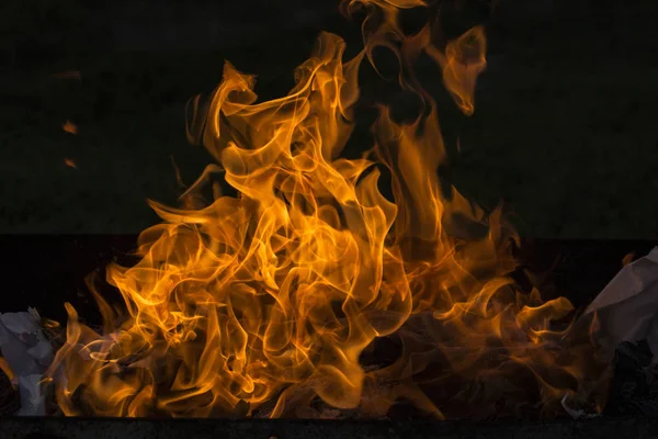 Fuoco Infuocato Documenti Fiamme Danza Degli Spiriti Del Fuoco Accensione — Foto Stock