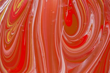 Farklı renklerde akrilik boya karıştırma. Marbleized.